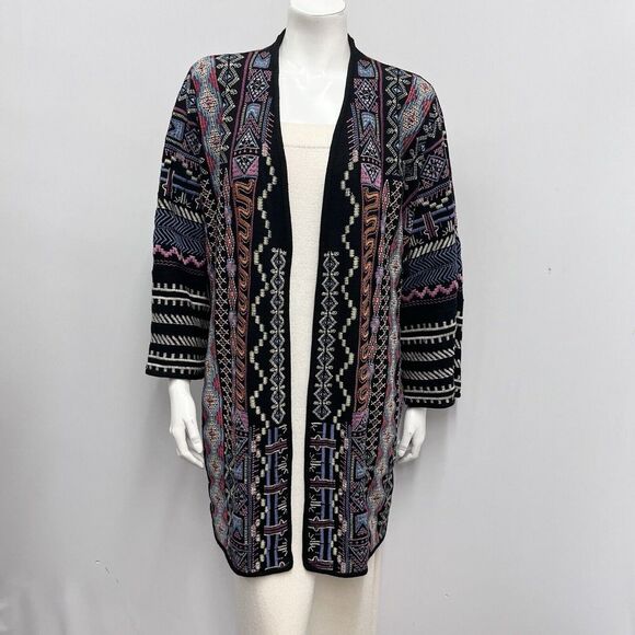 Johnny Was Biya Jacket‎ Black With Multi Colors Embroidered Size Medium M - Picture 1 of 7
